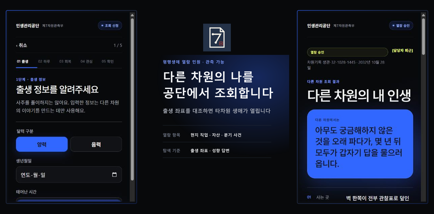 Life Agency parallel-life result screen